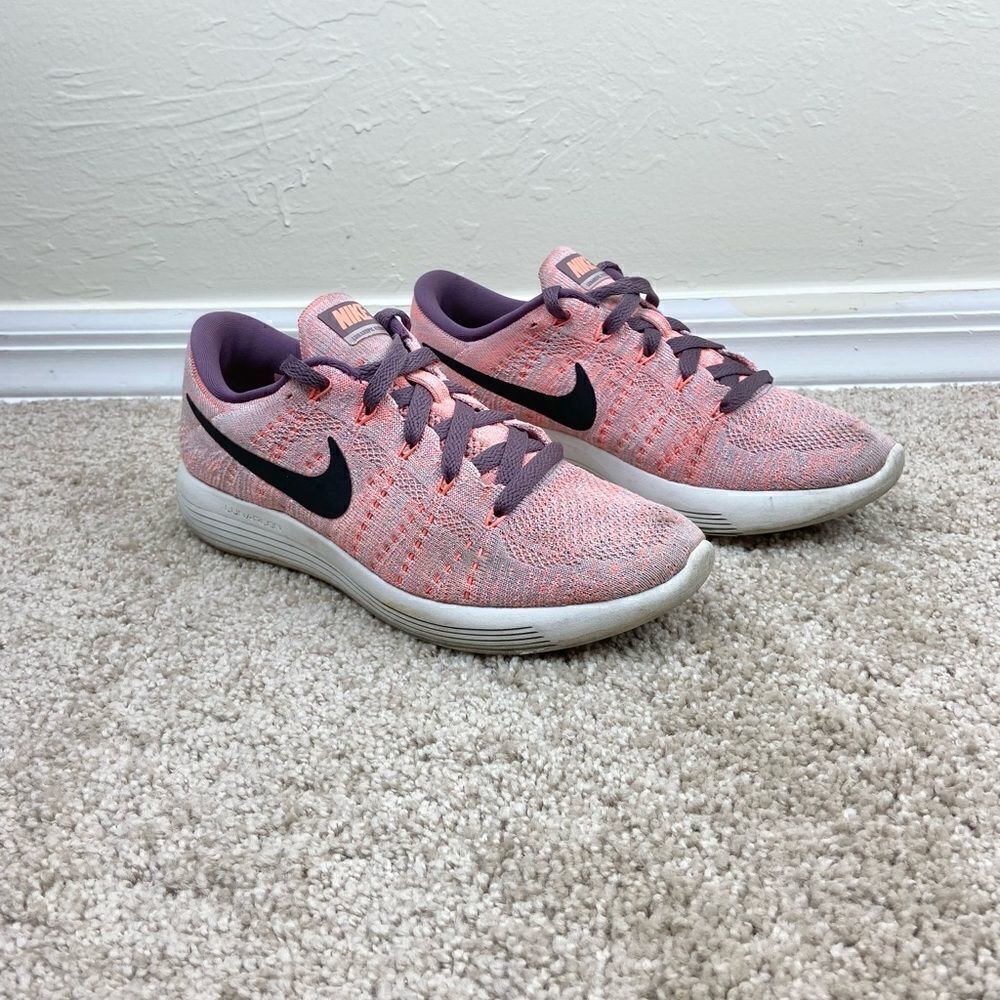 Nike Women’s Lunareptic Flyknit Multi-Color Running Shoes - Plum Fog